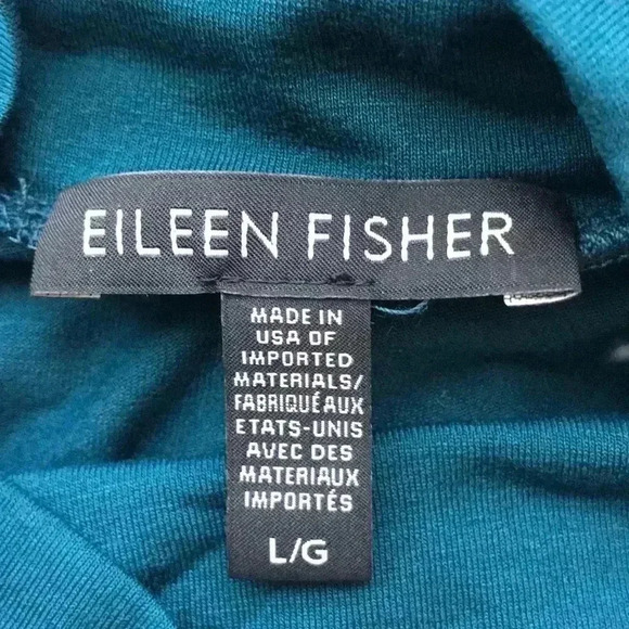 Eileen Fisher Mock Neck Jersey Top Size L—A5 - Picture 5 of 6